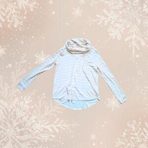 🕊️ Knox Rose Small Cowl Neck Sweatshirt – Soft Stripes & Liquidation Luxe Eleva